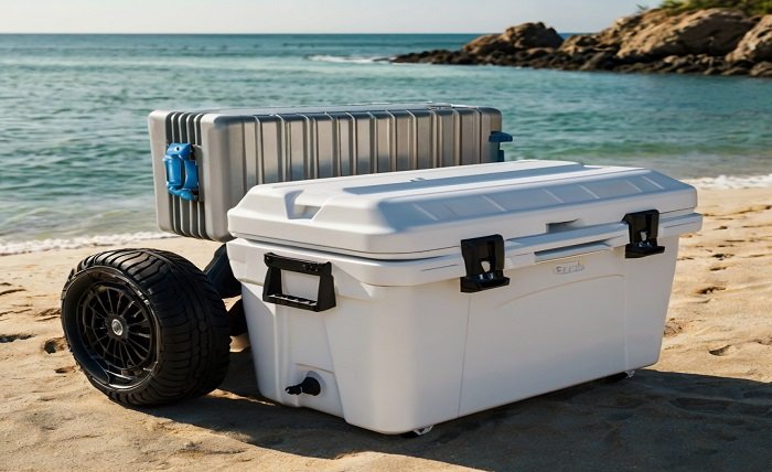 marine coolers with wheeled